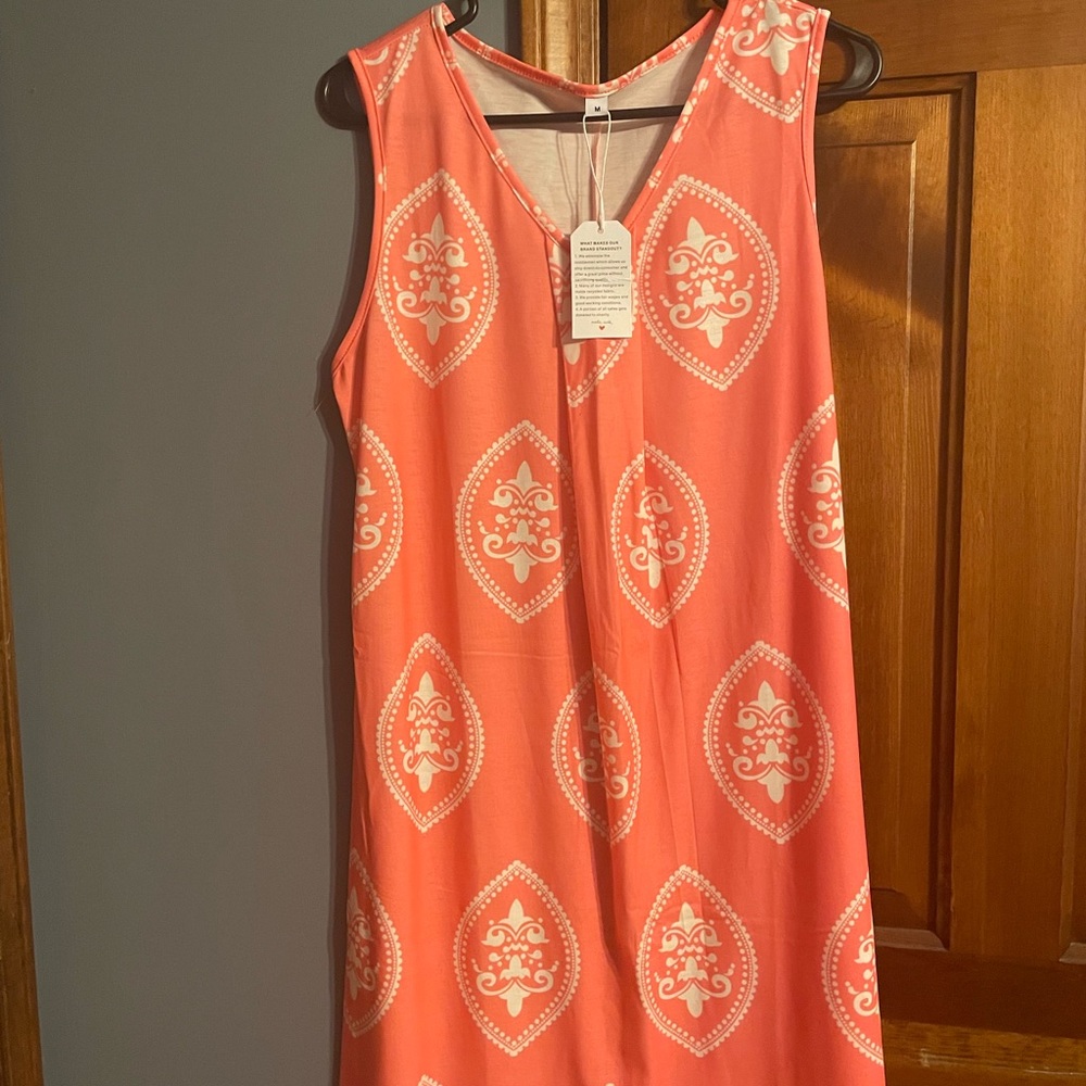 Great State Coral printed dress